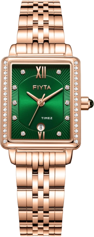 FIYTA,Allure 22.70mm,22.70mm,Stainless Steel,Green,Quartz,Day,Sapphire,L865012,L865012.PNPD