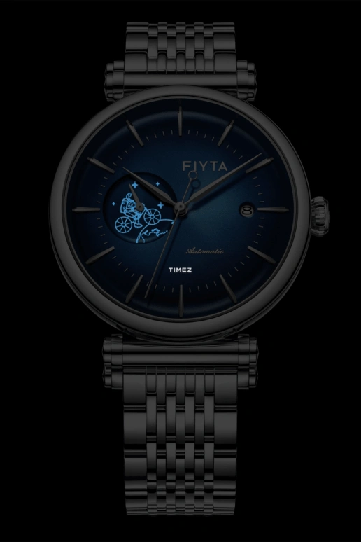 FIYTA,IN 41.50mm,41.50mm,Stainless Steel,Blue,Automatic,Day,Sapphire,GA850013,GA850013.WLW