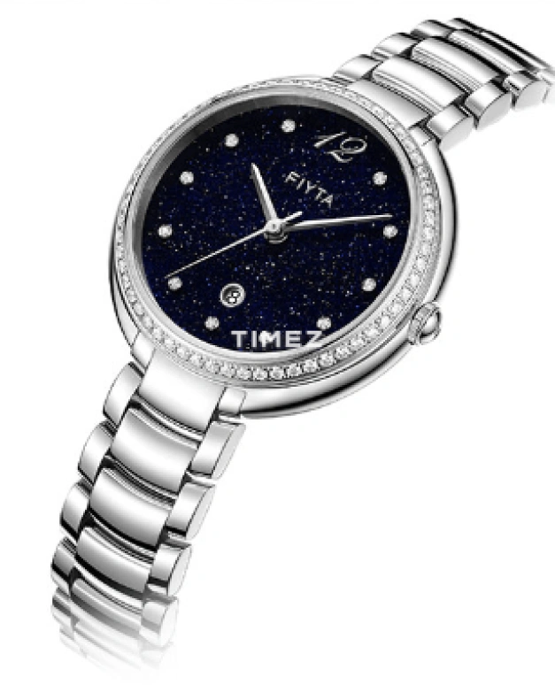 FIYTA,Allure 31mm,31mm,Stainless Steel,Blue,Quartz,Day,Sapphire,Crystal Glass,L865006,L865006.WLWD