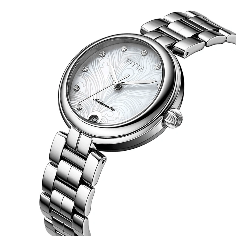 FIYTA,Heartouching 32mm,32mm,Stainless Steel,White,Automatic,Day,Sapphire,LA8622,LA8622.WWW