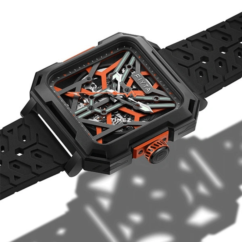 FIYTA,Three-Body 42mm,42mm,Stainless Steel,Black,Skeleton,Automatic,Sapphire,Other,DGA35000,DGA35000.BQB