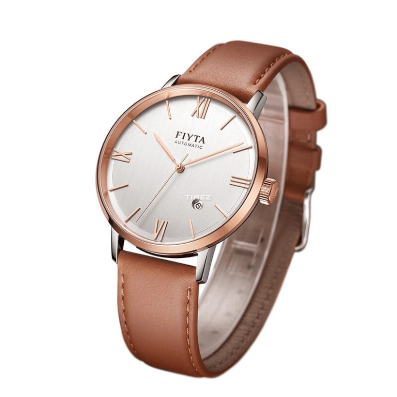 FIYTA,Classic 41mm,41mm,Stainless Steel,Silver,Automatic,Day,Sapphire,Crystal Glass,DGA802056,DGA802056.MWK