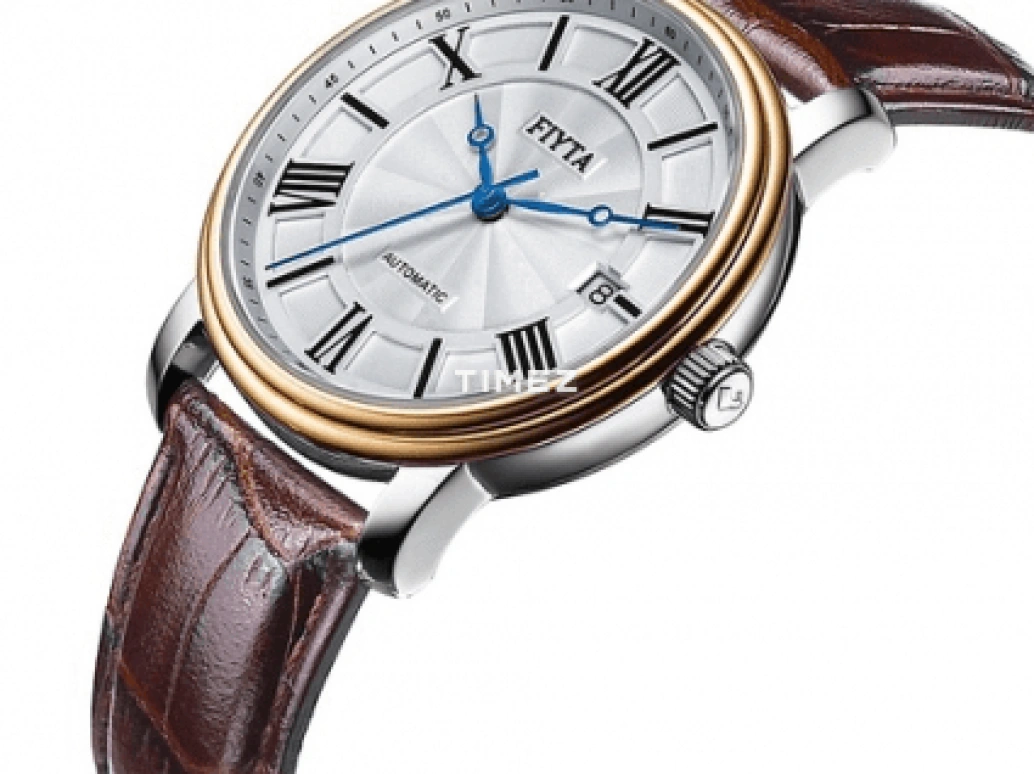 FIYTA,Classic 39mm,39mm,Stainless Steel,Rose Gold,White,Automatic,Day,Sapphire,GA8518,GA8518.MWR