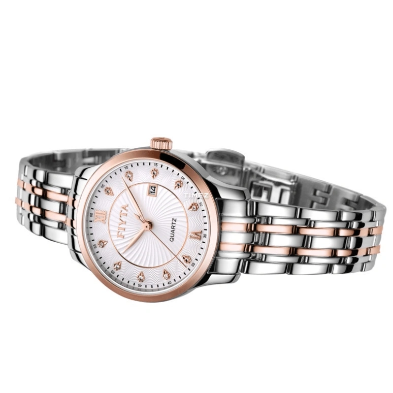 FIYTA,Classic 29mm,29mm,Stainless Steel,Silver,Grey,Quartz,Day,Sapphire,L802030,L802030.MWM