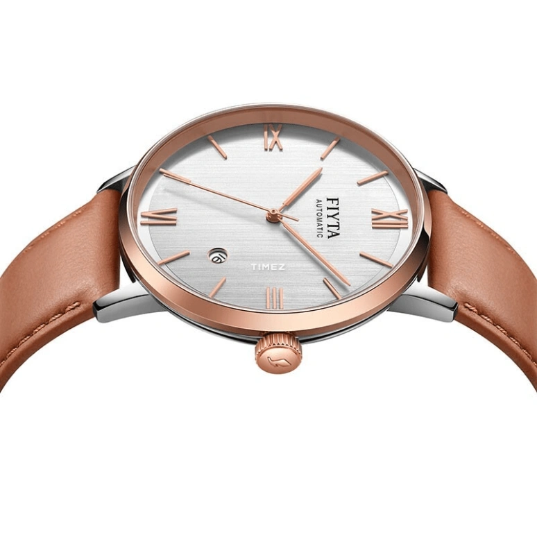 FIYTA,Classic 41mm,41mm,Stainless Steel,Silver,Automatic,Day,Sapphire,Crystal Glass,DGA802056,DGA802056.MWK