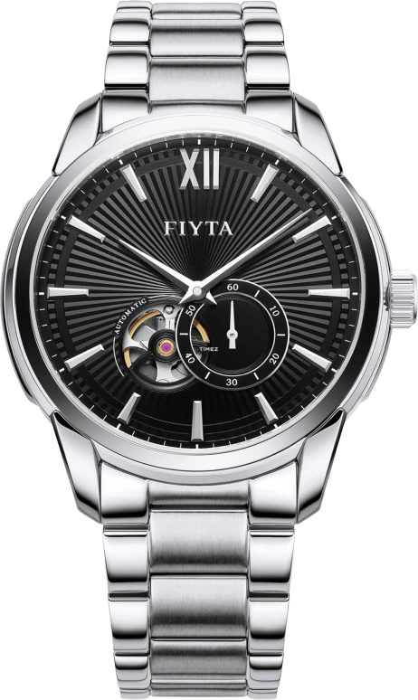 FIYTA,Classic 42mm,42mm,Stainless Steel,Black,Automatic,Sapphire,Round,GA802073,GA802073.WBW