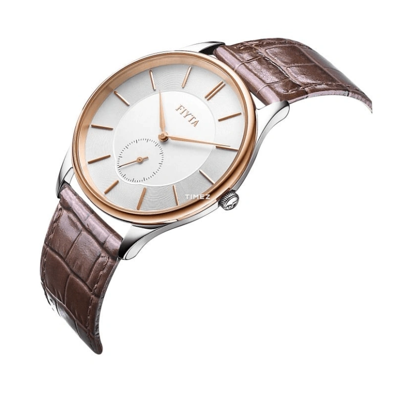 FIYTA,Joyart 39mm,39mm,Stainless Steel,Rose Gold,White,Quartz,Sapphire,Round,G800298,G800298.MWR