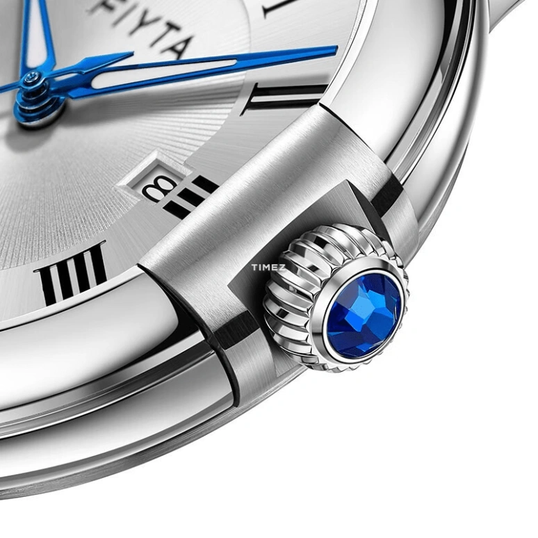 FIYTA,Kanon 32mm,32mm,Stainless Steel,Blue,Quartz,Day,Sapphire,L803001,L803001.WLW