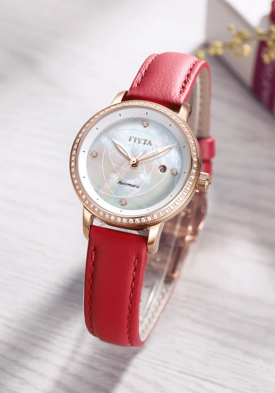 FIYTA,Floriography 31mm,31mm,Stainless Steel,White,Automatic,Day,Sapphire,LA805002,LA805002.PWRD