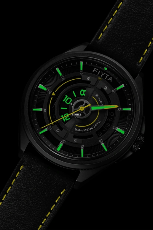 FIYTA,Photographer 42mm,42mm,Stainless Steel,Black,Automatic,Day,Sapphire,GA860023,GA860023.BBB