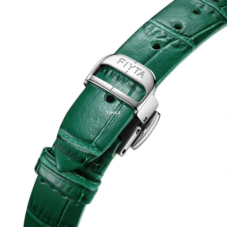 FIYTA,Clover 33mm,33mm,Stainless Steel,Green,Automatic,Sapphire,Round,LA862033,LA862033.WNNS