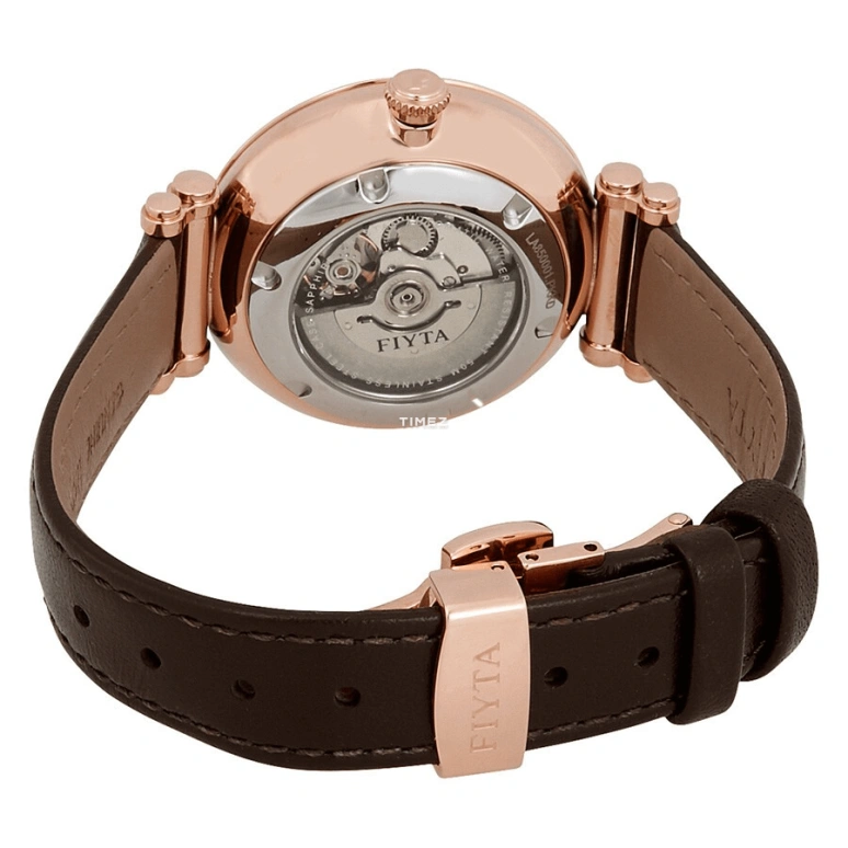 FIYTA,IN 34mm,34mm,Stainless Steel,Brown,Automatic,Day,Sapphire,LA850001,LA850001.PKKD