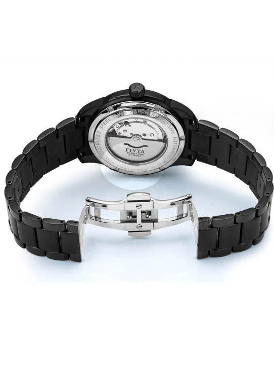 FIYTA,Classic 42mm,42mm,Stainless Steel,Black,Automatic,Date,Day,GA802071,GA802071.BBB