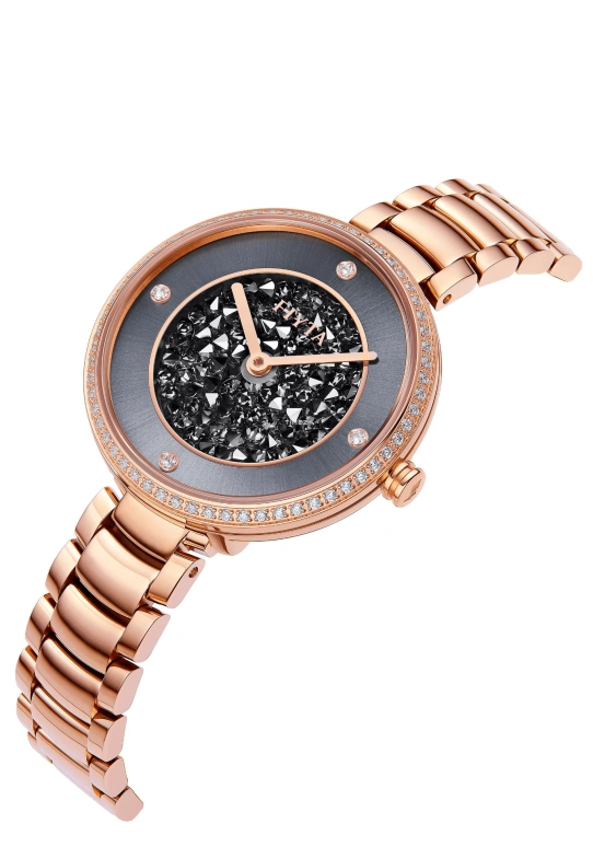 FIYTA,Allure 32mm,32mm,Stainless Steel,Grey,Black,Quartz,Sapphire,Round,L865008,L865008.PHPD