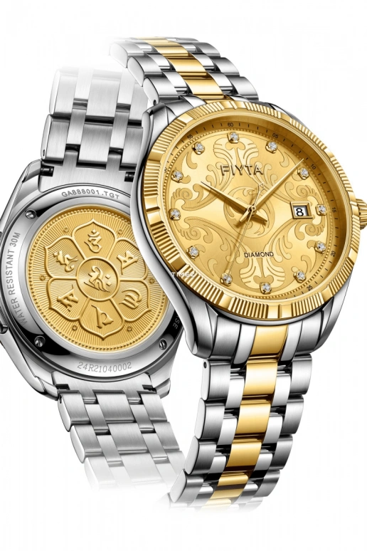 FIYTA,Pray 42mm,42mm,Stainless Steel,Gold,Automatic,Day,Sapphire,GA888001,GA888001.TGT