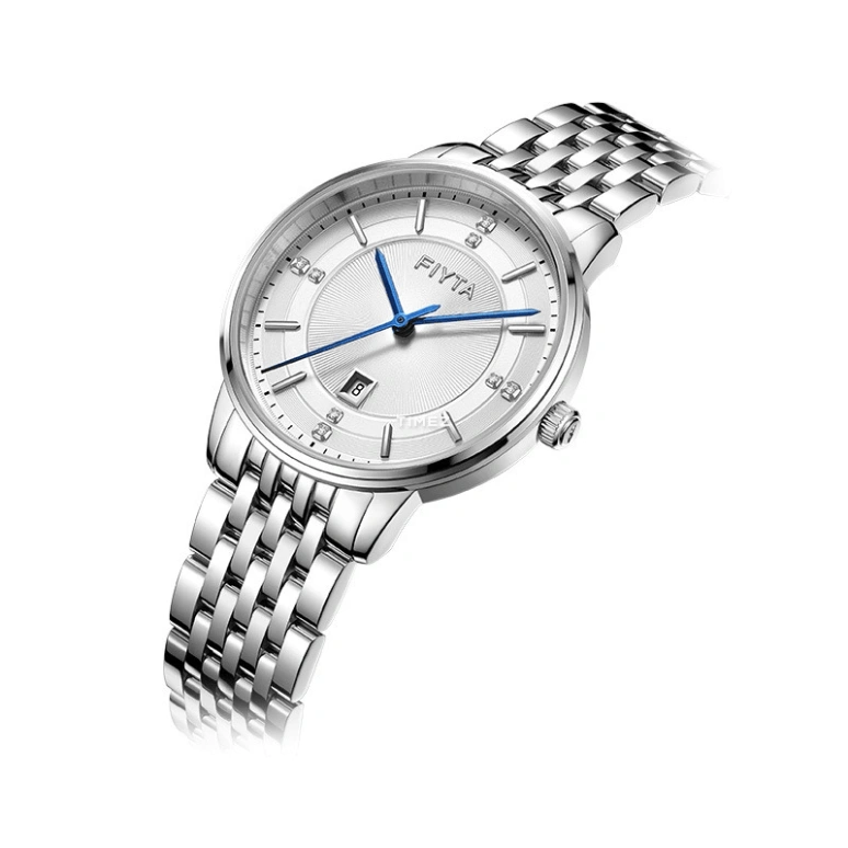FIYTA,Joyart 33mm,33mm,Stainless Steel,White,Quartz,Day,Sapphire,Crystal Glass,L800020,L800020.WWW