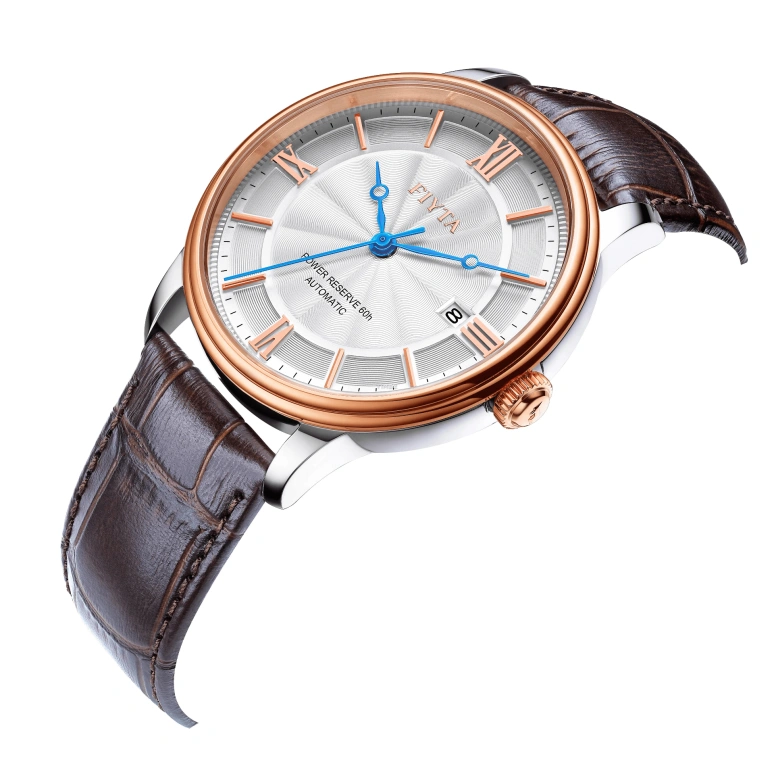 FIYTA,Kanon 40mm,40mm,Stainless Steel,White,Automatic,Day,Sapphire,GA802070,GA802070.MWK