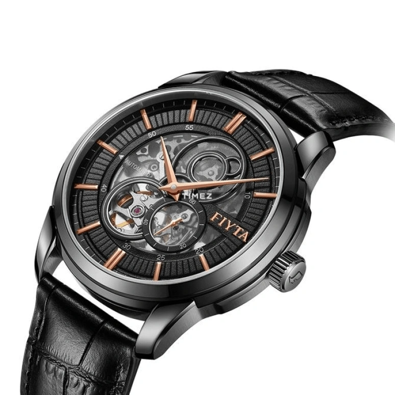 FIYTA,Classic 42mm,42mm,Stainless Steel,Black,Automatic,Sapphire,Round,GA802075,GA802075.BSB