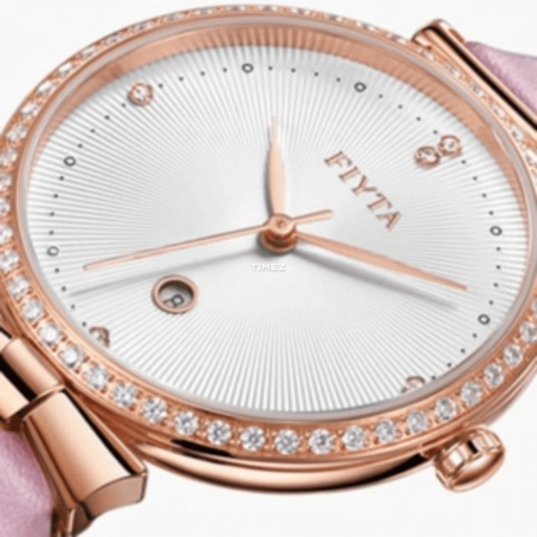 FIYTA,Young+ 32mm,32mm,Stainless Steel,Rose Gold,White,Quartz,Day,Sapphire,DL851006,DL851006.PWF