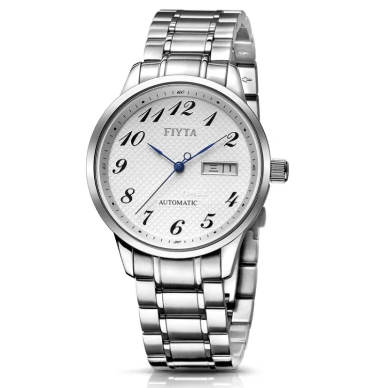 FIYTA,Classic 40mm,40mm,Stainless Steel,White,Automatic,Date,Day,GA8032,GA8032.WWB
