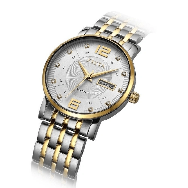 FIYTA,Classic 30mm,30mm,Stainless Steel,Silver White,Quartz,Date,Day,JG000999,JG000999.TWT