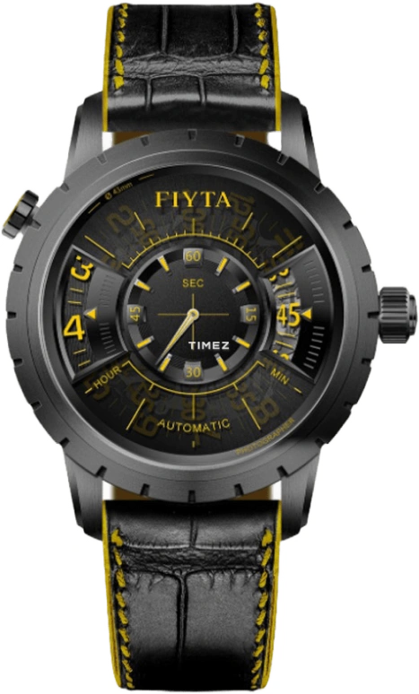 FIYTA,Photographer 43mm,43mm,Stainless Steel,Black,Automatic,Sapphire,Round,GA860008,GA860008.BBB
