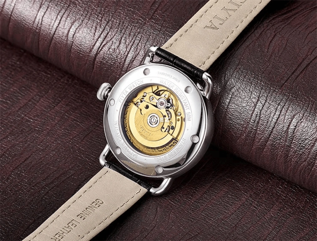 FIYTA,Classic 43mm,43mm,Stainless Steel,Silver White,Automatic,Day,Sapphire,Crystal Glass,GA802003,GA802003.WWB