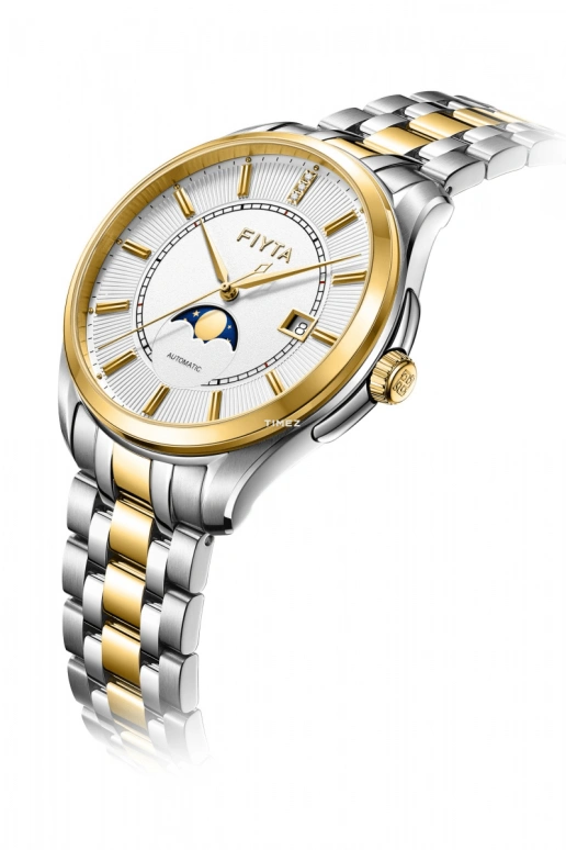 FIYTA,Pray 42mm,42mm,Stainless Steel,Silver,Grey,Automatic,Moonphase,Day,GA888000,GA888000.TWT