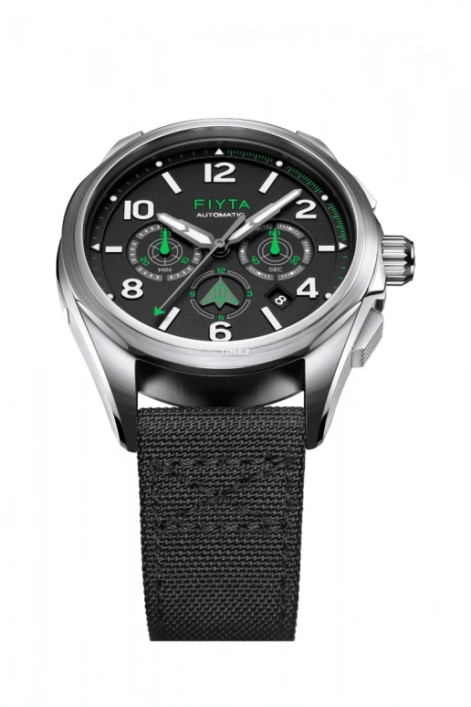 FIYTA,Mach 43mm,43mm,Titanium,Black,Automatic,Chronograph,Day,Flyback,Retrograde,Sapphire,Round,GA881011,GA881011.WBB