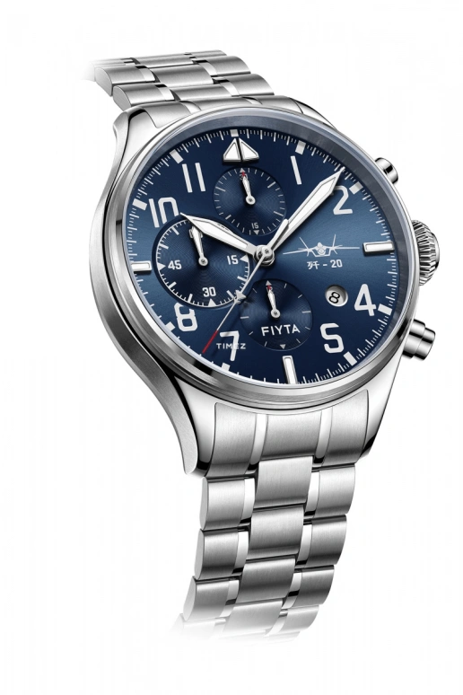 FIYTA,Mach 45mm,45mm,Titanium,Blue,Automatic,Chronograph,Day,Anti-magnetic,GA881010,GA881010.WLW