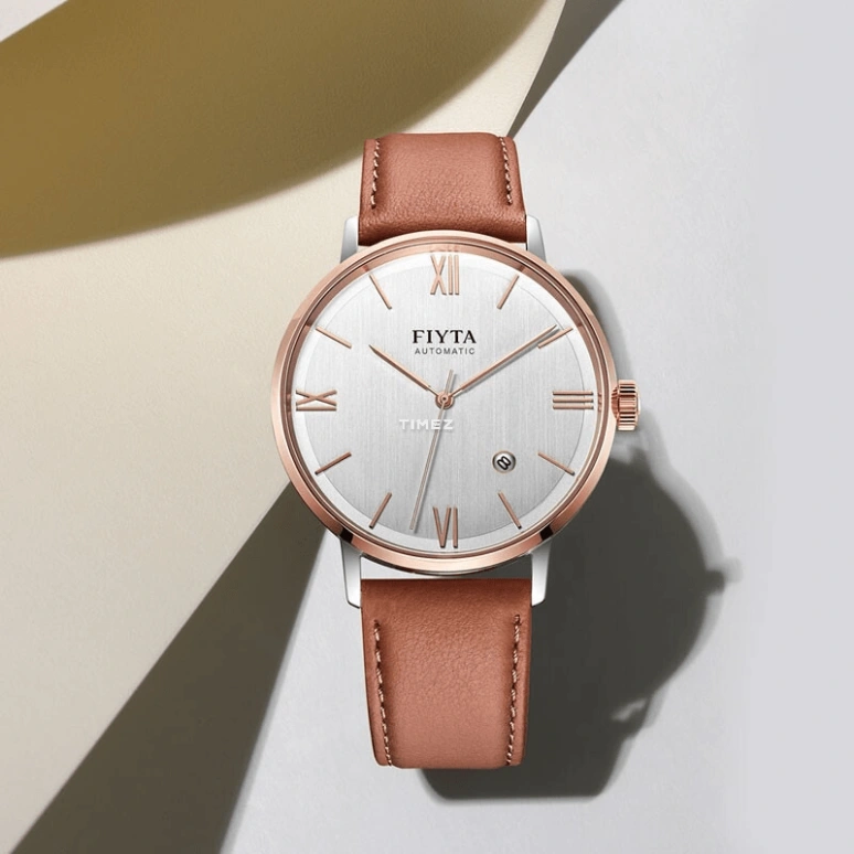 FIYTA,Classic 41mm,41mm,Stainless Steel,Silver,Automatic,Day,Sapphire,Crystal Glass,DGA802056,DGA802056.MWK