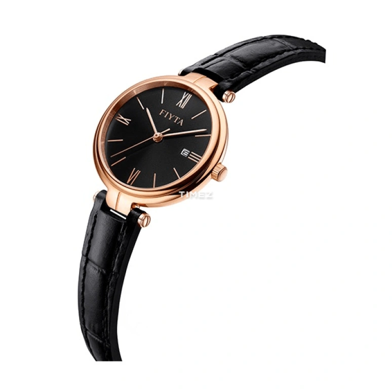 FIYTA,Allure 30mm,30mm,Stainless Steel,Black,Quartz,Day,Sapphire,L800017,L800017.PBB