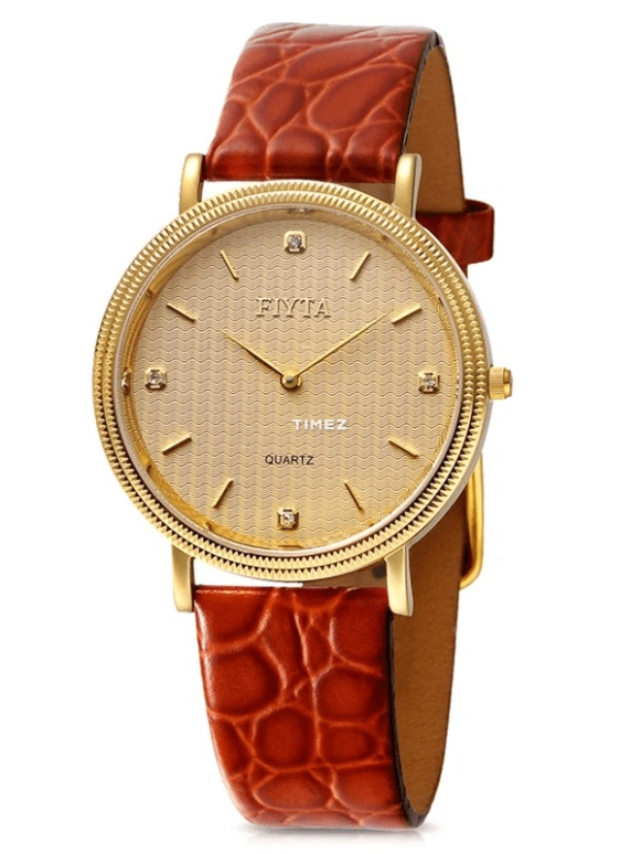 FIYTA,Classic 36.50mm,36.50mm,Stainless Steel,Gold,Quartz,Sapphire,Crystal Glass,Round,G992,G992.GGR