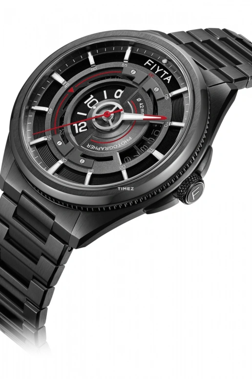 FIYTA,Photographer 42mm,42mm,Stainless Steel,Black,Automatic,Day,Sapphire,Crystal Glass,GA860022,GA860022.BBB