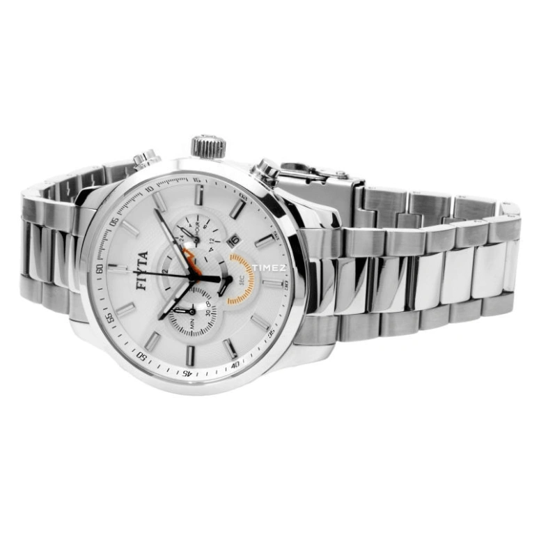 FIYTA,Classic 41mm,41mm,Stainless Steel,White,Quartz,Chronograph,Day,G788,G788.WWW