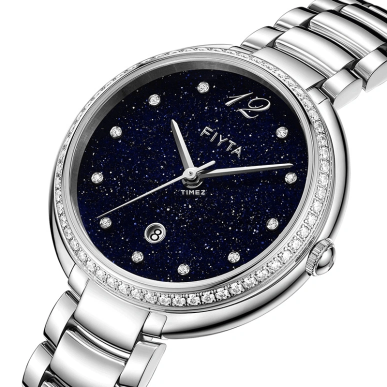FIYTA,Allure 31mm,31mm,Stainless Steel,Blue,Quartz,Day,Sapphire,Crystal Glass,L865006,L865006.WLWD