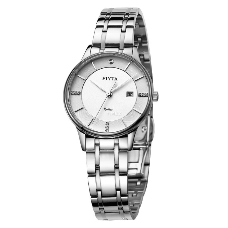 FIYTA,Joyart 30mm,30mm,Stainless Steel,White,Quartz,Day,Round,M800012,M800012.WWW