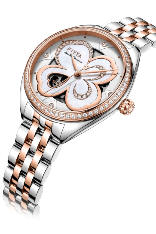 FIYTA,Clover 33mm,33mm,Stainless Steel,White,Automatic,Sapphire,Round,LA862031,LA862031.MWMD