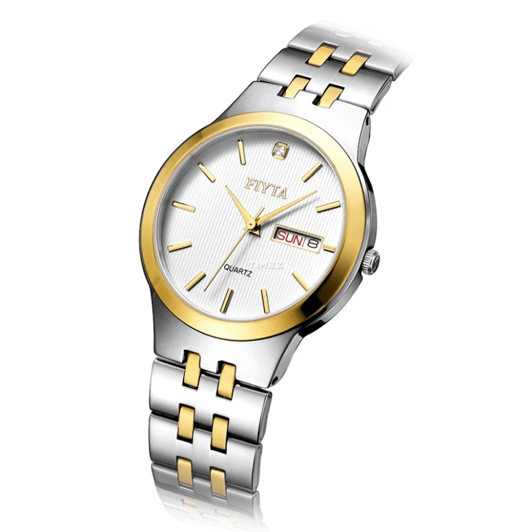 FIYTA,Joyart 40mm,40mm,Stainless Steel,White,Quartz,Date,Day,G198,G198.TWT