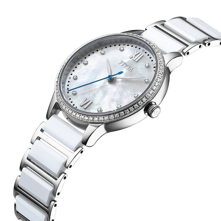 FIYTA,Allure 30mm,30mm,Stainless Steel,White,Quartz,Sapphire,Glass,Round,L598,L598.WWWD