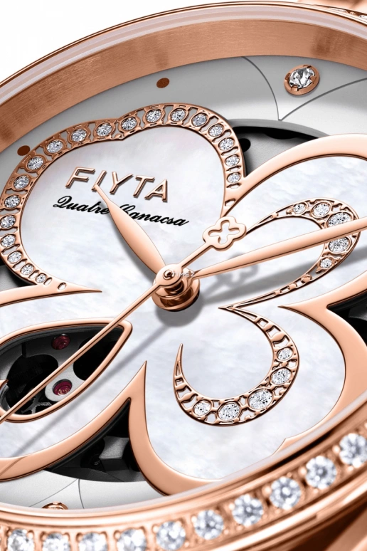 FIYTA,Clover 33mm,33mm,Stainless Steel,White,Automatic,Sapphire,Round,LA862031,LA862031.PWPD