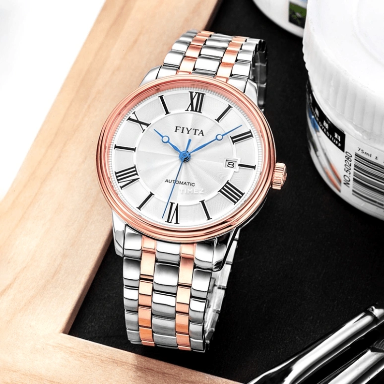 FIYTA,Kanon 40mm,40mm,Stainless Steel,Silver,Automatic,Day,Sapphire,GA802059,GA802059.MWM