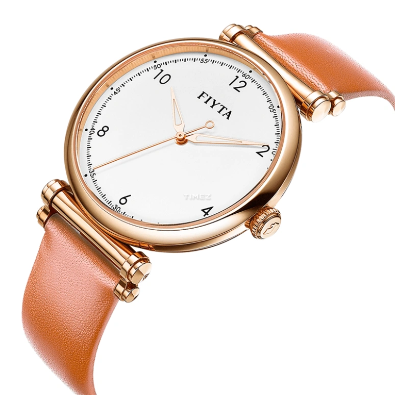 FIYTA,IN 44mm,44mm,Stainless Steel,Rose Gold,White,Quartz,Sapphire,Round,A1001,A1001.PWZ