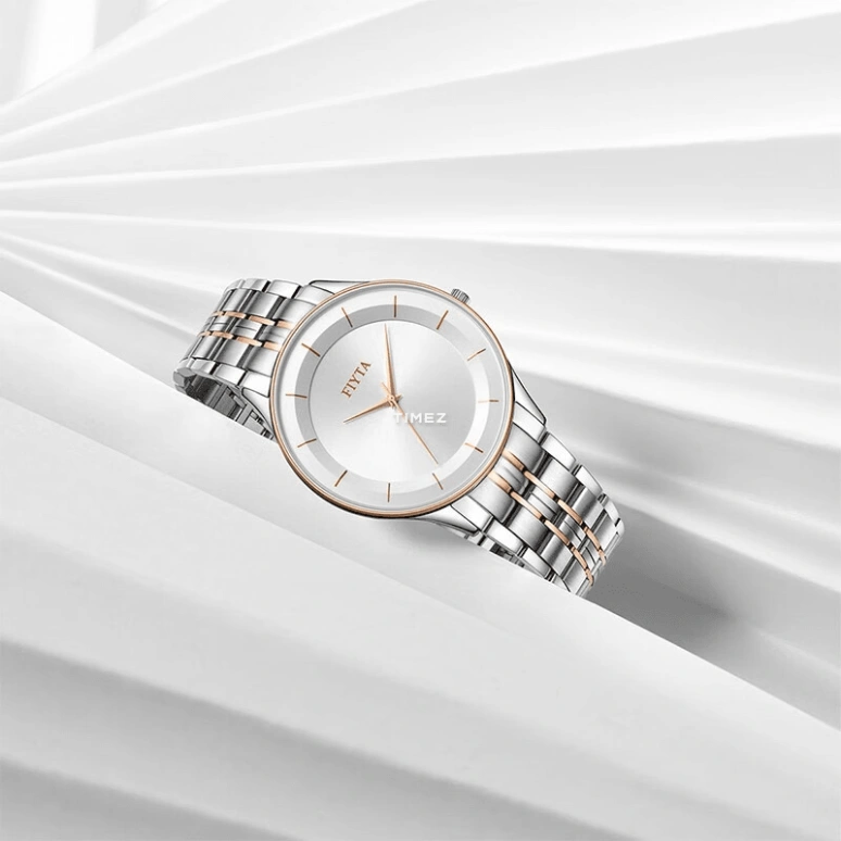 FIYTA,Joyart 39mm,39mm,Stainless Steel,Rose Gold,Silver,Quartz,Sapphire,Glass,Round,G800001,G800001.MWM