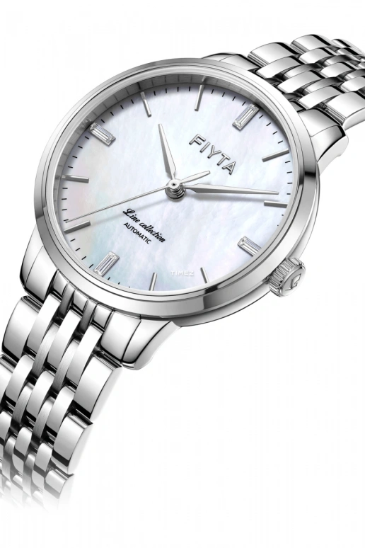 FIYTA,Line 34mm,34mm,Stainless Steel,White,Automatic,Sapphire,Round,LA801008,LA801008.WWW