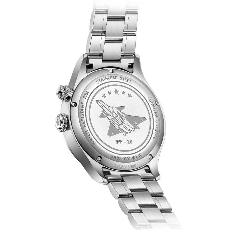 FIYTA,Mach 42mm,42mm,Stainless Steel,Blue,Automatic,Chronograph,Month,Date,Day,Sapphire,Round,GA881007,GA881007.WLW