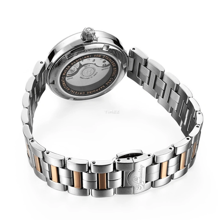 FIYTA,Heartouching 32mm,32mm,Stainless Steel,Rose Gold,White,Automatic,Day,Sapphire,LA8618,LA8618.MWMH 
