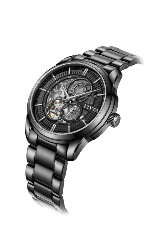FIYTA,Classic 42mm,42mm,Stainless Steel,Black,Automatic,Sapphire,Round,GA802075,GA802075.BBB