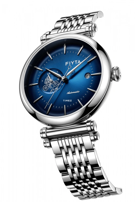 FIYTA,IN 41.50mm,41.50mm,Stainless Steel,Blue,Automatic,Day,Sapphire,GA850013,GA850013.WLW