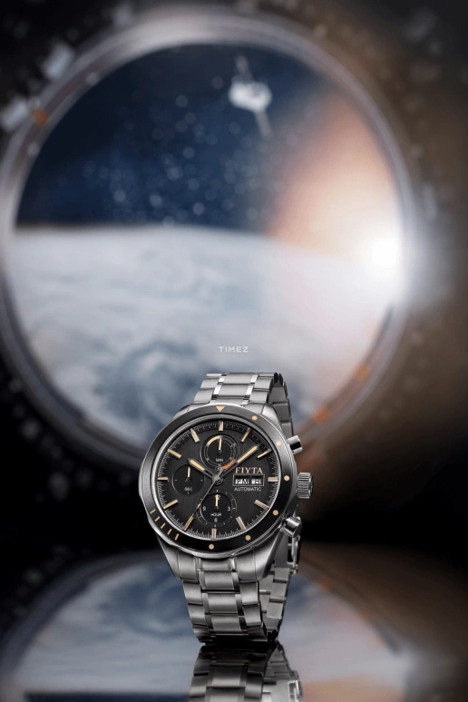 FIYTA,Aeronuatics 44mm,44mm,Titanium,Black,Automatic,Chronograph,Date,Day,GA880018,GA880018.WBW